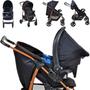 Imagem de Carrinho com Bebe Conforto Base Burigotto Ecco Preto Bronze