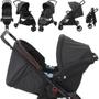 Imagem de Carrinho com Bebe Conforto Base ISOFIX Burigotto CR3 Gray Red