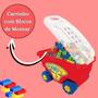 Imagem de Carrinho Com Blocos De Montar 48 Peças Infantil De Brinquedo Coloridos Playcar Bloco GGB Brinquedos