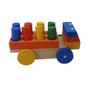 Imagem de Carrinho Com Pinos Encaixe Desmontável Brinquedo Pedagógico