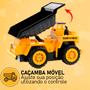 Imagem de Carrinho Controle Com Fio Trator Move A Caçamba Anda - Dm Toys