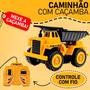 Imagem de Carrinho Controle Com Fio Trator Move A Caçamba Anda - Dm Toys