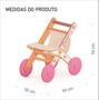 Imagem de Carrinho cross para boneca até 60 cm compatível com bebe reborn p - darama