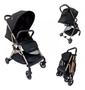 Imagem de Carrinho De Babe Premium Baby Zurich Preto/ Gold / Couro Preto