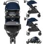 Imagem de Carrinho de Bebe 3 Rodas Tutti Baby Evo Bebe Conforto Azul