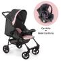 Imagem de Carrinho de Bebê - Conforto - Romano Travel Cocoon Slim - Preto e Rosa - Galzerano