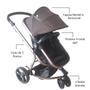 Imagem de Carrinho De Bebê Dobrável Portátil Viagem Color Baby Bronze