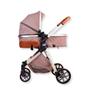 Imagem de Carrinho de bebe europeu luxo 3 em 1 ares + bebe conforto marrom + base aconchego - passear baby