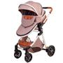 Imagem de Carrinho de bebe europeu luxo 3 em 1 ares + bebe conforto marrom - passear baby