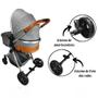 Imagem de Carrinho de bebe europeu luxo 3 em 1 ares + bebe conforto preto - passear baby