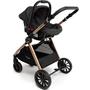 Imagem de Carrinho de Bebê Infanti Romanzo 2 em 1 Berço Passeio Moisés com Bebê Conforto DUO Reclinável Leve Compacto Dobrável Para Viagem 0-15 Kg Preto Bronze