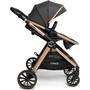 Imagem de Carrinho de Bebê Infanti Romanzo 2 em 1 Berço Passeio Moisés com Bebê Conforto DUO Reclinável Leve Compacto Dobrável Para Viagem 0-15 Kg Preto Bronze