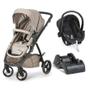 Imagem de Carrinho de Bebê Maly Black Beige + Bebê Conforto Cocoon + Base - Dzieco