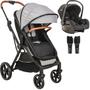 Imagem de Carrinho de Bebe Moises Kiddo Nomad com Bebe Conforto Grafite