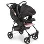 Imagem de Carrinho de Bebê Romano Travel System Galzerano Onix com Bebê Conforto Preto e Rosa