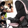 Imagem de Carrinho de Bebê Romano Travel System Galzerano Onix com Bebê Conforto Preto e Rosa