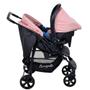 Imagem de Carrinho de Bebê Travel System Burigotto Ecco Cinza e Rosa + Ninho