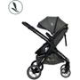 Imagem de Carrinho de bebe trio com bebe conforto e base kansas cinza/preto - premium baby