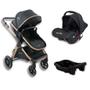 Imagem de Carrinho de bebe trio com bebe conforto e base kansas gold - premium baby