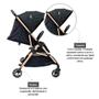 Imagem de Carrinho De Bebê Zurich Preto/Gold (15Kg) - Premium Baby