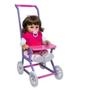 Imagem de Carrinho De Boneca Arcaplast Bebê Reborn Infantil Barato Rosa Lilás