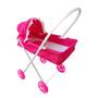 Imagem de Carrinho De Boneca e Bebê Reborn Rosa ou Azul Resistente Brinquedo Infantil Dobrável para Meninas