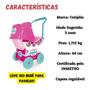 Imagem de Carrinho de boneca rosa meninas bebê reborn infantil para passeio brinquedo dobrável de plástico - Coleção Ninos