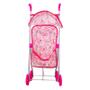 Imagem de Carrinho de Boneca Semi Luxo II com Capota Rosa 100008 - Brinquedos Oliveira