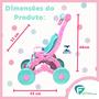 Imagem de Carrinho de Bonecas Infantil Rosa Passeio para Menina 60cm