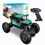 Imagem de Carrinho de Brinquedo Com Controle Remoto Big Foot Suspensão Off-Road Recarregável Verde Metálico