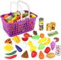 Imagem de Carrinho de Comida e Mercearia Pretend Click N' Play - 32 Peças - Para Crianças a partir de 3 Anos
