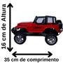 Imagem de Carrinho De Controle Remoto Jipe Recarregavel Cor:Vermelho