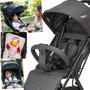 Imagem de Carrinho de Gemeos com 2 Bebe Conforto Kiddo Road Melange Preto