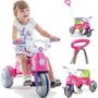 Imagem de Carrinho de Passeio e Pedal para Bebe Calesita Tatetico Rosa