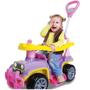 Imagem de Carrinho De Passeio Infantil Brinquedo Crianças Quadriciclo Com Empurrador Bebe Meninas e Meninos