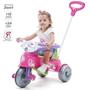 Imagem de Carrinho de Passeio Infantil com Empurrador e Pedal Triciclo TaTeTico Rosa - Calesita