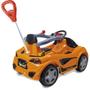 Imagem de Carrinho de Passeio Infantil com Empurrador, Laranja, com Proteção e Anel de Segurança Inmetro