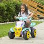 Imagem de Carrinho de Passeio Infantil com Pedal e Empurrador Quadriciclo Menina - Maral