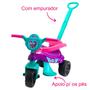 Imagem de Carrinho De Passeio Infantil Motoca Triciclo Com Empurrador E Proteção Até 25Kg