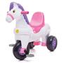 Imagem de Carrinho de passeio infantil pedal empurrador menina unicornio triciclo potó calesita rosa - calesita  