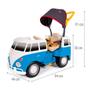 Imagem de Carrinho De Passeio/Pedal Infantil Policar Kombus Com Empurrador Poliplac - 02 Porta Copos