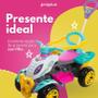 Imagem de Carrinho De Passeio Quadriciclo Infantil Menina Colorido Com Adesivo Brinquedo Criança Confortável Resistente