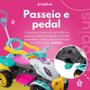 Imagem de Carrinho De Passeio Quadriciclo Infantil Menina Com Adesivo Mini Veículo Protetor Antiderrapante Anel Limitação