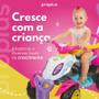 Imagem de Carrinho De Passeio Quadriciclo Infantil Menina Com Haste Guia Mini Veículo Segurança Anel Limitação Com Som