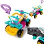 Imagem de Carrinho De Passeio Quadriciclo Infantil Menina Veículo Brinquedo Criança Buzina Antiderrapante Haste Articulada