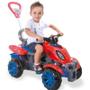 Imagem de Carrinho de Passeio Quadriciclo Triciclo Infantil Com Pedal e Empurrador Menino Menina