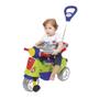 Imagem de Carrinho De Passeio Triciclo Avespa Motoca com Pedal Apoio de Pé e Haste Empurrador Infantil Maral