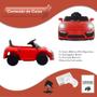 Imagem de Carrinho De Pedal Infantil 2 em 1 Porsche Vermelho 12V Usb