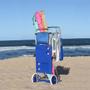 Imagem de Carrinho De Praia Alumínio Suporte Caixa Térmica Cadeiras Acessório Até 20kg