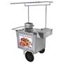 Imagem de Carrinho de Salada de Frutas Cefaz Luxo Inox com Rodas Pneumáticas e Toldo L27P/T